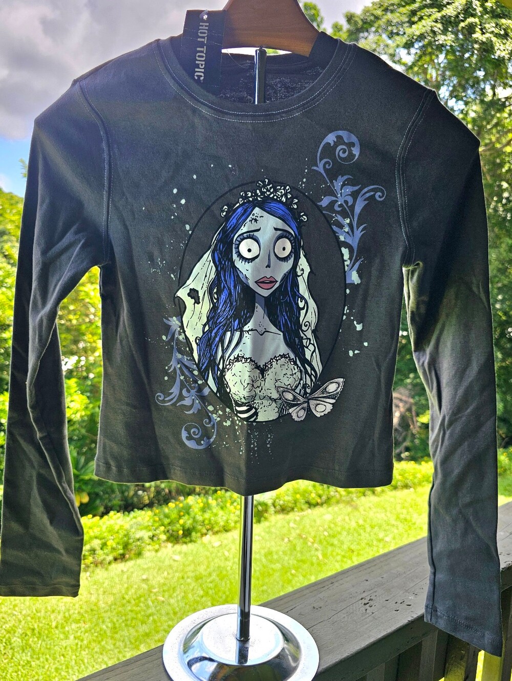 Corpse Bride Emily Portrait Long-Sleeve T-Shirt Jr Girls - Picture 2 of 5